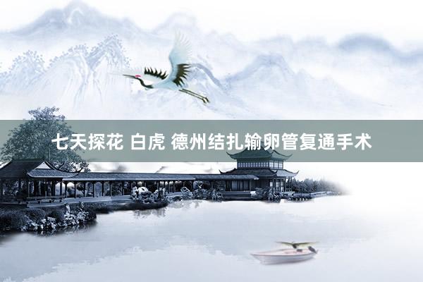 七天探花 白虎 德州结扎输卵管复通手术