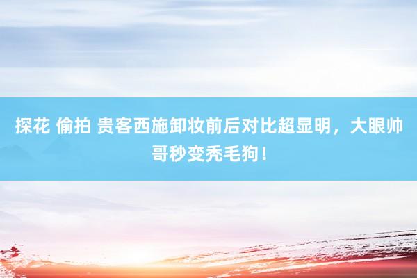 探花 偷拍 贵客西施卸妆前后对比超显明，大眼帅哥秒变秃毛狗！