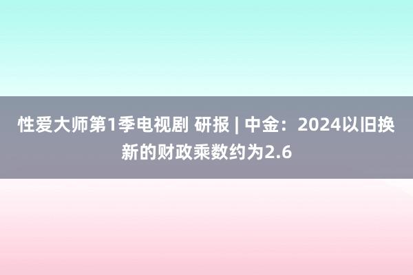 性爱大师第1季电视剧 研报 | 中金：2024以旧换新的财政乘数约为2.6