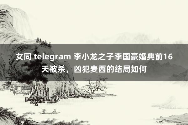 女同 telegram 李小龙之子李国豪婚典前16天被杀，凶犯麦西的结局如何