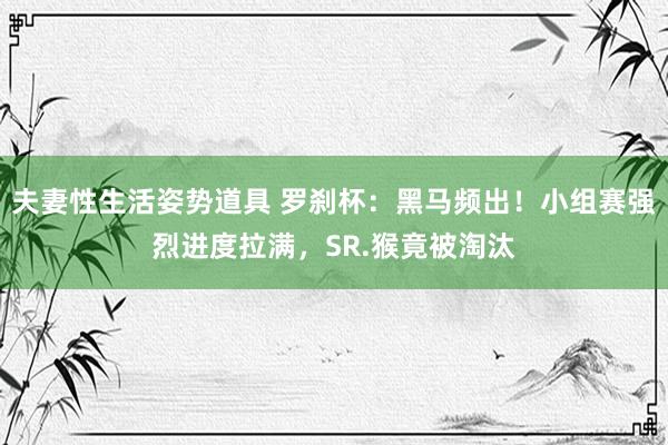 夫妻性生活姿势道具 罗刹杯：黑马频出！小组赛强烈进度拉满，SR.猴竟被淘汰