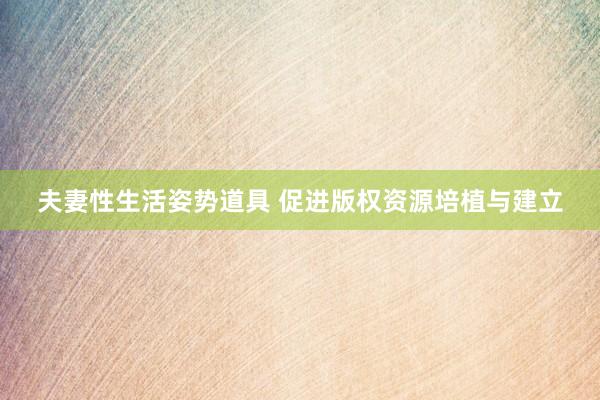 夫妻性生活姿势道具 促进版权资源培植与建立