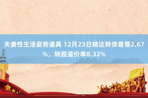 夫妻性生活姿势道具 12月23日精达转债着落2.67%，转股溢价率8.32%
