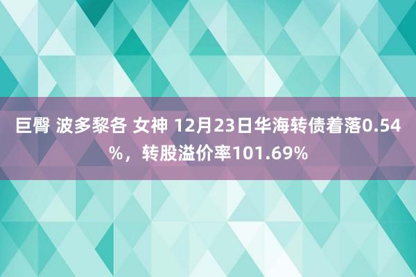 巨臀 波多黎各 女神 12月23日华海转债着落0.54%，转股溢价率101.69%