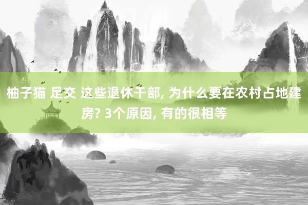 柚子猫 足交 这些退休干部， 为什么要在农村占地建房? 3个原因， 有的很相等