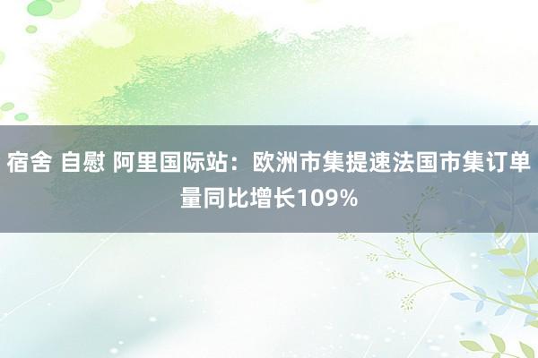 宿舍 自慰 阿里国际站：欧洲市集提速法国市集订单量同比增长109%