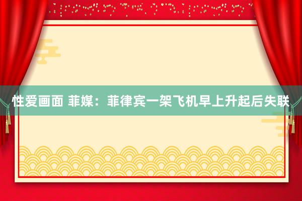 性爱画面 菲媒：菲律宾一架飞机早上升起后失联
