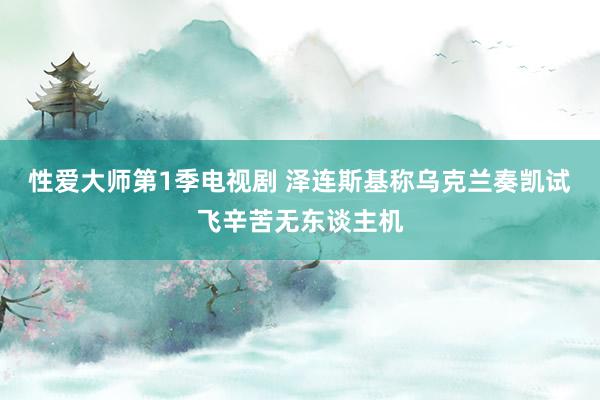 性爱大师第1季电视剧 泽连斯基称乌克兰奏凯试飞辛苦无东谈主机
